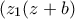 \displaystyle{(z_1(z+b)}