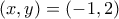 (x,y)=(-1,2)
