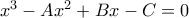 x^3-Ax^2+Bx-C=0