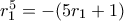 r_{1}^{5}=-(5r_{1}+1)