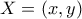 X=(x,y)