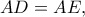 AD=AE,