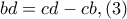 bd=cd-cb,(3)