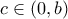 c\in (0,b) 