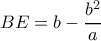 BE=b- \dfrac{b^2}{a} BE=b- \dfrac{b^2}{a}