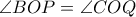 \angle BOP = \angle COQ