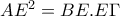 AE^2=BE.E\Gamma