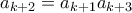 a_{k+2} = a_{k+1}a_{k+3}