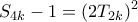 \displaystyle{ S_{4k}-1 = (2T_{2k})^2}