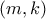 (m,k)
