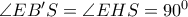 \angle E{B}'S=\angle EHS={{90}^{0}}