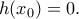 h(x_0)=0.
