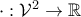 \cdot : \mathcal{V}^2 \rightarrow \mathbb{R}