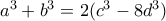 a^3+b^3=2(c^3-8d^3)