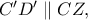C'D'\parallel CZ, C'D'\parallel CZ,