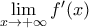 \lim\limits_{x\to+\infty}f'(x)