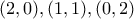 (2,0),(1,1),(0,2)
