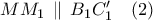 MM_{1} \, \parallel \, B_{1}C'_{1} \quad (2) MM_{1} \, \parallel \, B_{1}C'_{1} \quad (2)