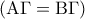 (\mathrm{A}\Gamma=\mathrm{B}\Gamma)