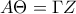 \displaystyle{A\Theta =\Gamma Z}