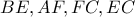 BE,AF,FC,EC
