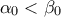 \alpha _{0 }<\beta _{0 }