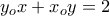 y_o x+x_o y=2