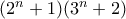 (2^n + 1)(3^n + 2)