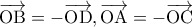 \overrightarrow{\rm OB}=-\overrightarrow{\rm OD},\overrightarrow{\rm OA}=-\overrightarrow{\rm OC}