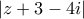 |z+3-4i|