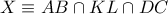 X\equiv AB\cap KL\cap DC