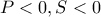 P<0, S<0