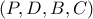 (P, D, B, C)