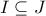 I\subseteq J
