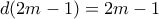 d(2m-1) = 2m-1