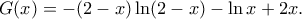 G(x)=-(2-x)\ln (2-x)-\ln x +2x.