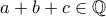 a+b+c \in\mathbb{Q}