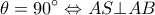 \displaystyle \theta = 90^\circ \Leftrightarrow AS \bot AB \displaystyle \theta = 90^\circ \Leftrightarrow AS \bot AB