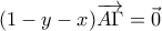 (1-y-x)\overrightarrow{A\Gamma}=\vec 0