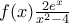 f(x)\frac{2e^x}{x^2-4}