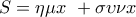 S= \eta \mu x\ + \sigma \upsilon \nu x
