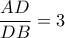 \dfrac{AD}{DB}=3