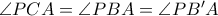 \angle PCA = \angle PBA = \angle PB'A