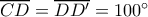 \overline{CD}=\overline{DD'}=100^{\circ}