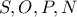 S,O,P,N