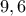 \displaystyle{ 9,6}