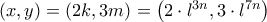 \left ( x,y \right )=\left ( 2k,3m \right )=\left ( 2\cdot l^{3n} ,3\cdot l^{7n}\right ) \left ( x,y \right )=\left ( 2k,3m \right )=\left ( 2\cdot l^{3n} ,3\cdot l^{7n}\right )