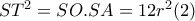 ST^2=SO.SA=12r^2 (2) ST^2=SO.SA=12r^2 (2)