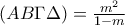 \left(AB\Gamma \Delta \right)= \frac{m^{2}}{1-m} \left(AB\Gamma \Delta \right)= \frac{m^{2}}{1-m}