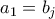 a_1=b_j